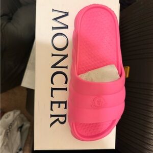 Moncler Bright Pink Slides